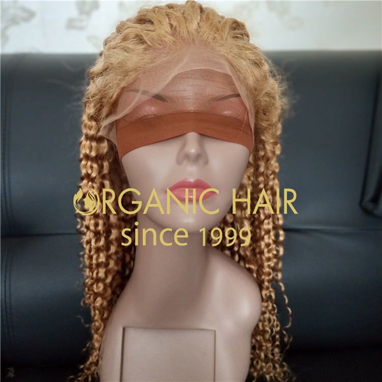Customized 130 density,Deep curly full lace wig at a wholesale price A58